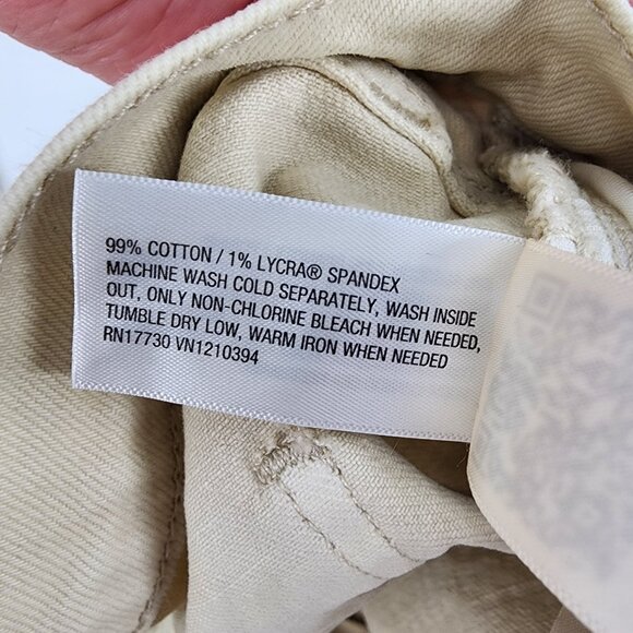 Universal Thread High Rise 90s Slim Jeans 14 Womens Comfort Stretch‎ Beige Cream - Picture 12 of 13